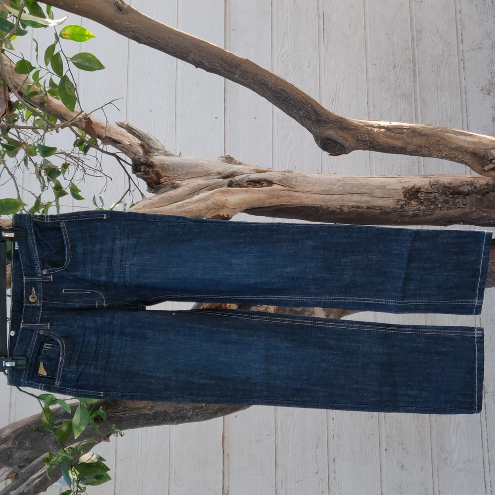 Buffalo David botton jeans Evan size 12 fit slim color dark rinse